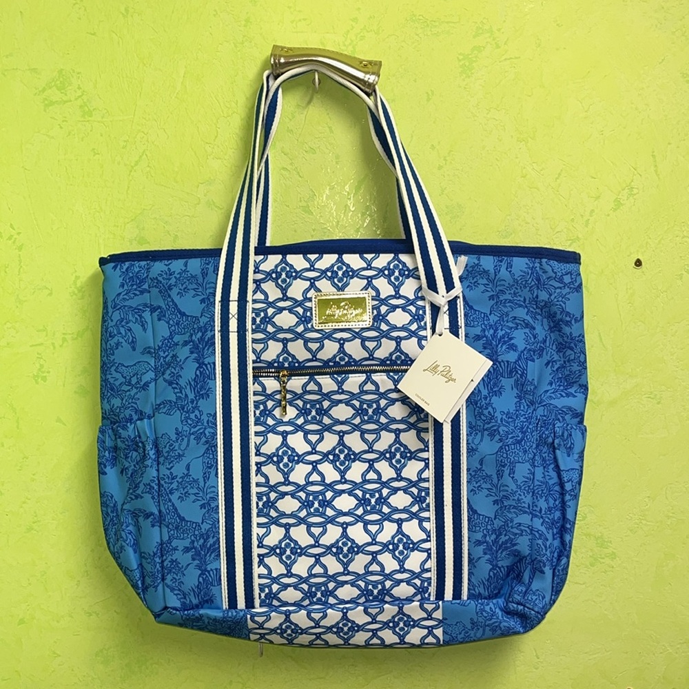 Lilly Pulitzer Blue Cooler Bag Insulated Picnic Tote